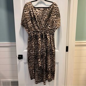 Love. .‎ .ady Leopard Print Dress. Size XL.